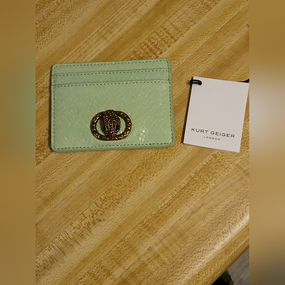 NWT IB Kurt Geiger Mint Green Card Holder - Picture 6 of 9